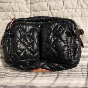 Mz wallace medium savoy cosmetic pouch bag tote black